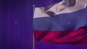 Flag of Poland waving over 3D bar chart with green line graph overlay on purple grid. Digital analytics, data visualization, futuristic design, business intelligence, infographic, technology, virtual - Powered by Shutterstock - Get 15% off with code: PIKWIZARD15