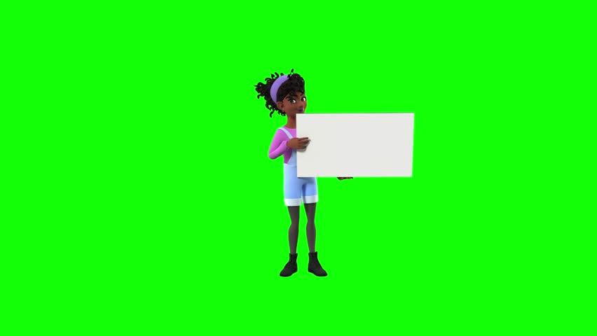 Hipster 3D character swapping cards on green screen, ideal for digital assets, presentations, marketing, or explainer content. Fun and modern style.