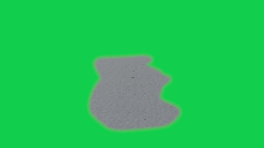 Cartoon dust cloud on green screen, perfect for chroma key, explainer videos, weather animation, nature content, and stock creative projects with transparent background.