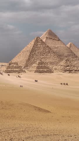 Majestic View of the Great Pyramids of Giza in Egypt