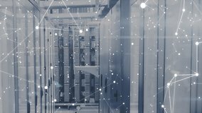 3D-rendered data center showing glowing network overlays, floating around server racks and cables. Technology, cybersecurity, infrastructure, innovation, connectivity, digital architecture, enterprise - Powered by Shutterstock - Get 15% off with code: PIKWIZARD15