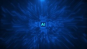 AI brain circuit board icon, Artificial intelligence Human brain showing robotic thinking. neural network circuit board, big data. On Circuit Board. Technology Digital Data Network Abstract Background - Powered by Shutterstock - Get 15% off with code: PIKWIZARD15