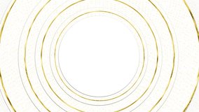 Clean White Golden Modern Shiny Luxury Shiny Circle geometric Shape Creative winner screen Background. For presentation, event party backdrop screensaver, opener intro luxury awards ceremony rays ring - Powered by Shutterstock - Get 15% off with code: PIKWIZARD15