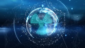 Showing glowing holographic globe focusing on Africa, featuring 3D rendered nodes, numeric data. Futuristic, technology, connectivity, data visualization, cyberspace, digital network, innovation - Powered by Shutterstock - Get 15% off with code: PIKWIZARD15