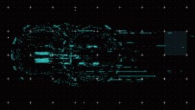 Turquoise point-cloud globe being shown at center showing pound symbol with red and blue graphs. Futuristic, data visualization, technology, digital interface, analytics, financial, mapping - Powered by Shutterstock - Get 15% off with code: PIKWIZARD15