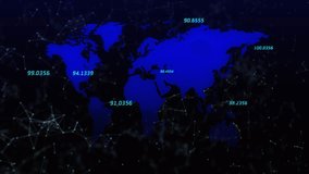 Displaying flat design global data network flowing across map with monitor server mobile icons. Global, technology, futuristic, connectivity, digital, networking, data - Powered by Shutterstock - Get 15% off with code: PIKWIZARD15