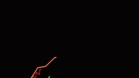 Orange and red line graphs glowing over dark canvas, featuring chalk data formulas in flat design. Futuristic, technology, analytics, abstract, data, innovation, digital - Powered by Shutterstock - Get 15% off with code: PIKWIZARD15