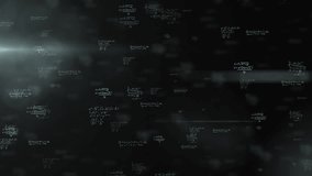 Abstract digital network drifting across dark grid, linking geometric nodes with floating equations. Futuristic, technological, schematic, digital, network, connectivity, minimalistic - Powered by Shutterstock - Get 15% off with code: PIKWIZARD15