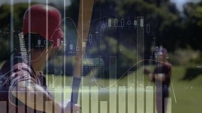 batter wearing red helmet gripping bat facing pitcher on field, showing finance charts. Athletics, competition, progress, strategy, outdoor, analytics, focus - Powered by Shutterstock - Get 15% off with code: PIKWIZARD15