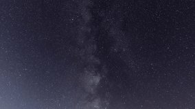 Beautiful night sky time lapse with Milky Way galaxy on dark sky. Starry night  background. - Powered by Shutterstock - Get 15% off with code: PIKWIZARD15