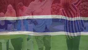 Senior man and woman dancing in backyard garden, with floating business graphs and emoji icons. Family, outdoor, celebration, leisurely, vibrant, relaxation, togetherness - Powered by Shutterstock - Get 15% off with code: PIKWIZARD15