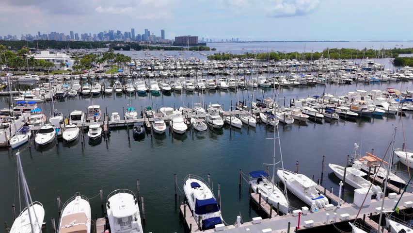 Sailboats at Dinner Key Marina Miami Coconut grove 2025