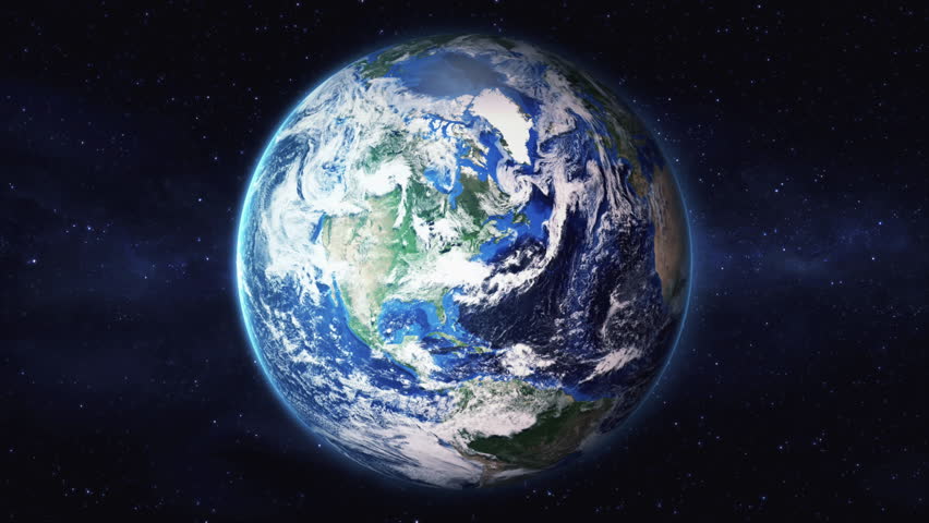 Earth zoom from New Orleans - Louisiana - USA. And zoom out through clouds and atmosphere into space. Satellite view.