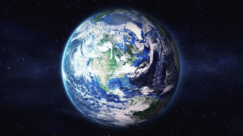 Earth zoom from Honolulu - Hawaii - USA. And zoom out through clouds and atmosphere into space. Satellite view.