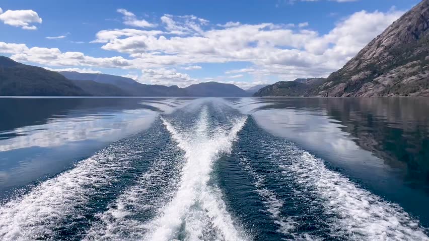Lago Lacar Quila Quina in Argentina, captured from a boat