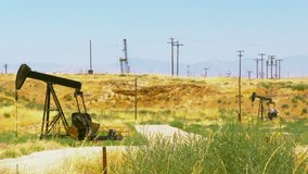 Oil rig field in California