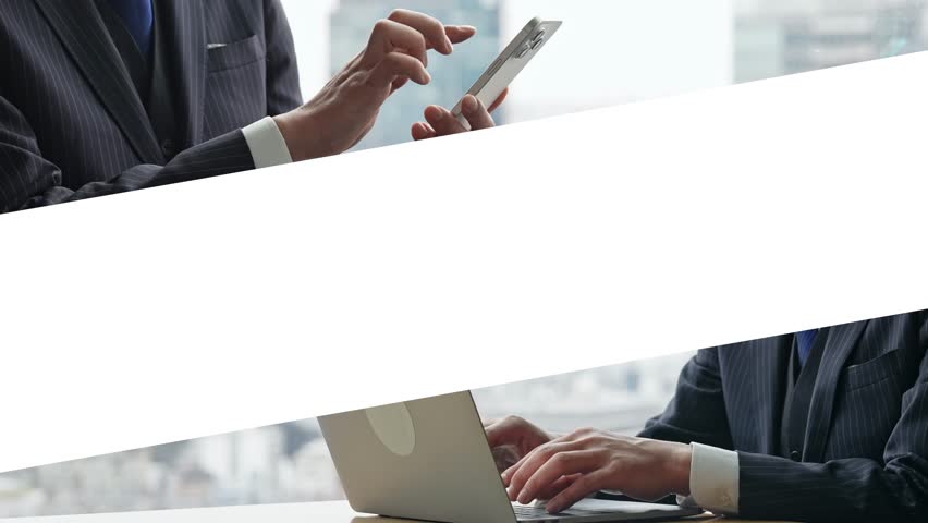 Collage video showing various digital device usage scenes