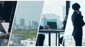 Collage video of various business scenes - Powered by Shutterstock - Get 15% off with code: PIKWIZARD15