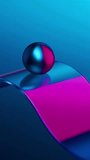 Sphere on Neon Ribbon Glass 3D Animation. 3D Illustration - Powered by Shutterstock - Get 15% off with code: PIKWIZARD15