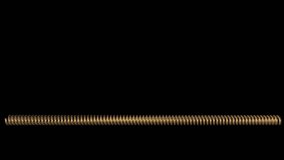 3D realistic copper coil springs rounding animation on black background  - Powered by Shutterstock - Get 15% off with code: PIKWIZARD15