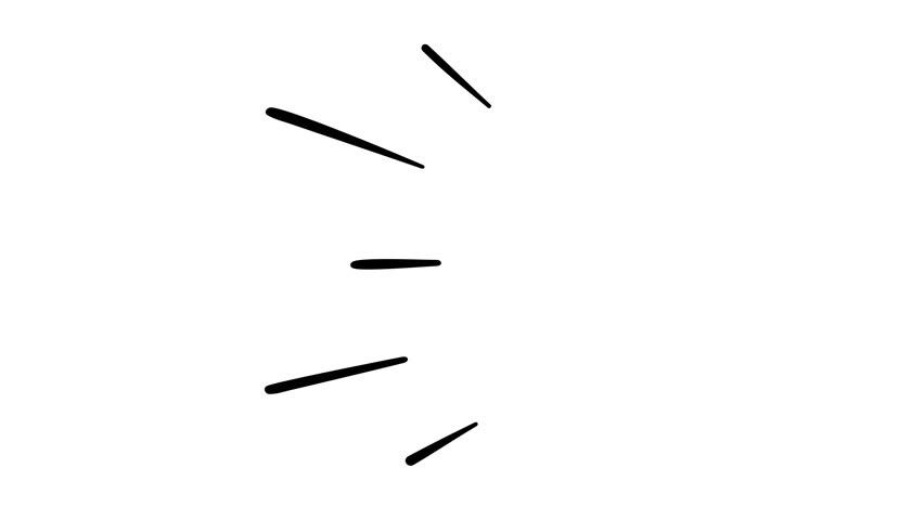 Thin accent burst lines on a white background, clean loopable animation