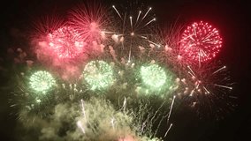 Seamless looping real Fireworks display celebration, Colorful New Year Firework - Powered by Shutterstock - Get 15% off with code: PIKWIZARD15