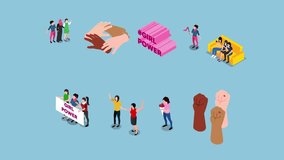 Girl Power, Feminism, and Women’s Empowerment 3d animation cartoon - Powered by Shutterstock - Get 15% off with code: PIKWIZARD15