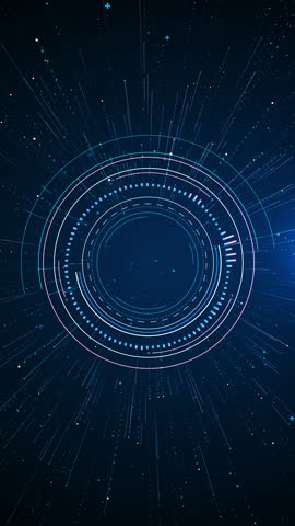 HUD circle glowing Blue light tech system innovation concept Futuristic innovation cyber space technology display interface Sci-Fi Interface Screen. Virtual Reality View Display. Hologram Technology