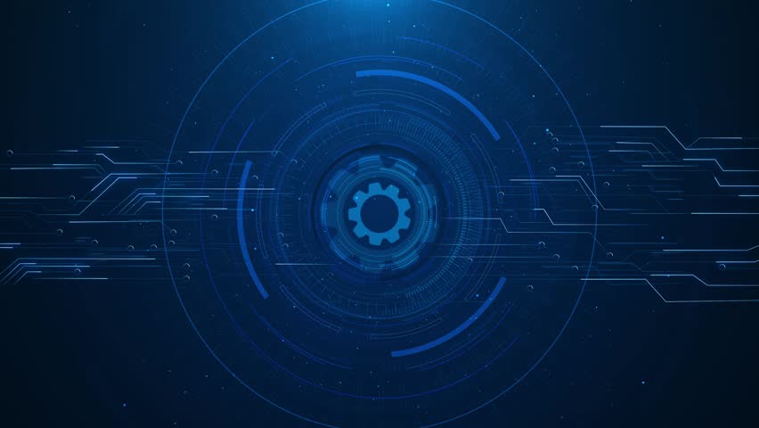 Cyber tunnel. Futuristic interface pattern. Glowing hi technology texture. Abstract motion background. Cyber punk stand background, Technology Showcase, Empty space, Backdrop, Animation, 4h resolution