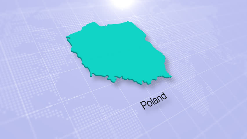 Poland Map Displayed on a Modern Clean White Background. Map of the Poland