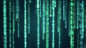 Abstract Digital Code Rain Matrix Style - Technology Data Stream Stock Video Clip - Powered by Shutterstock - Get 15% off with code: PIKWIZARD15