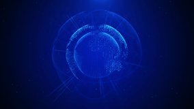 3D earth rotation, big data, digital clouds. Global network connection and data connections. technology global world network. matrix cyber big data analytic artificial intelligent, world breaking news - Powered by Shutterstock - Get 15% off with code: PIKWIZARD15