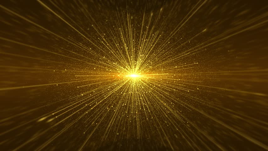 Golden Fiery Frame Glowing Particles Exploding Stunning 4K Video Light Wave Burst Abstract Animation Radiant Energy Flow. Awards ceremony background. sparkling glowing. celebration, festive, sparkle