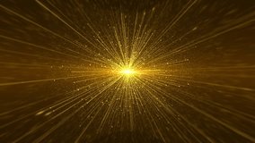 Golden Fiery Frame Glowing Particles Exploding Stunning 4K Video Light Wave Burst Abstract Animation Radiant Energy Flow. Awards ceremony background. sparkling glowing. celebration, festive, sparkle - Powered by Shutterstock - Get 15% off with code: PIKWIZARD15