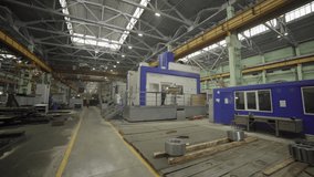 Industrial manufacturing plant with lathe machine and metal processing equipment. Stock clip - Powered by Shutterstock - Get 15% off with code: PIKWIZARD15