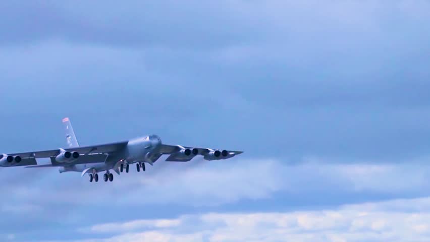 B-52 Stratofortress Takeoff At Full Power