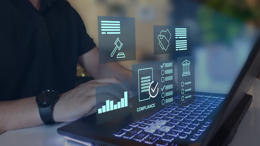 Digital compliance and data regulation concept