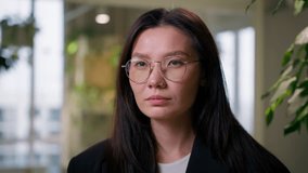 Asian business woman take off glasses confident businesswoman Chinese girl fashion eyeglasses stylish eyewear vision health care sight smiling Japanese Korean female entrepreneur employer in office - Powered by Shutterstock - Get 15% off with code: PIKWIZARD15