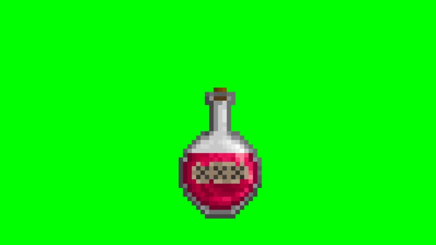 Bottle of venom, pixel art animation item