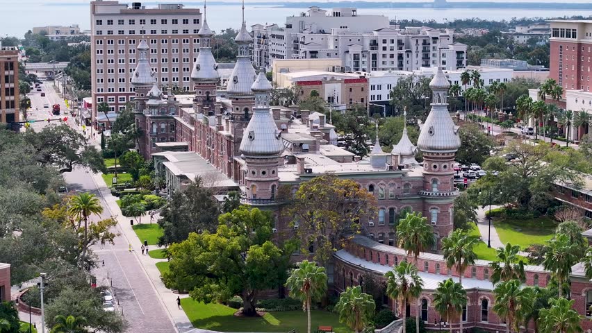 Henry Plant Museum In Florida United States. Downtown Landscape. Stunning Cityscape. Museum Tower. Henry Plant Museum In Florida United States. Metropolitan Scenery. Florida Skyline.