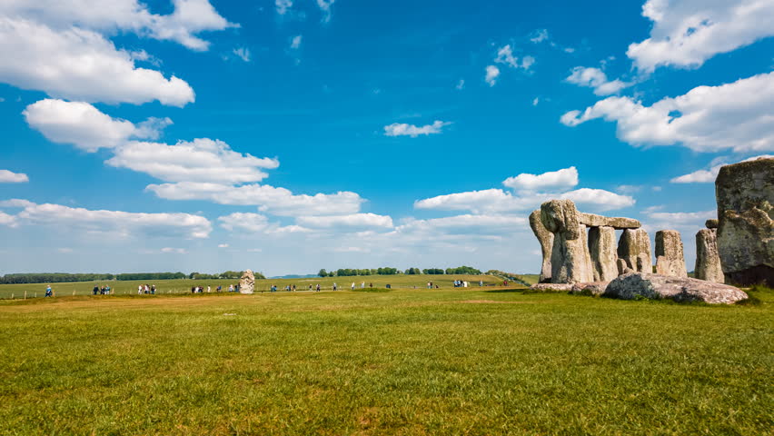 Stonehenge timelapse portrays continuous movement of light and shadow on ancient stones at Stonehenge, Salisbury, Wiltshire, England, UK
