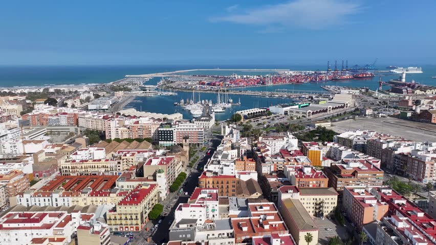 Marina Of Valencia At Valencia In Valencian Community Spain. Stunning Cityscape. Beach Landscape. Highrise Buildings. Marina Of Valencia At Valencia In Valencian Community Spain. Nature Background.