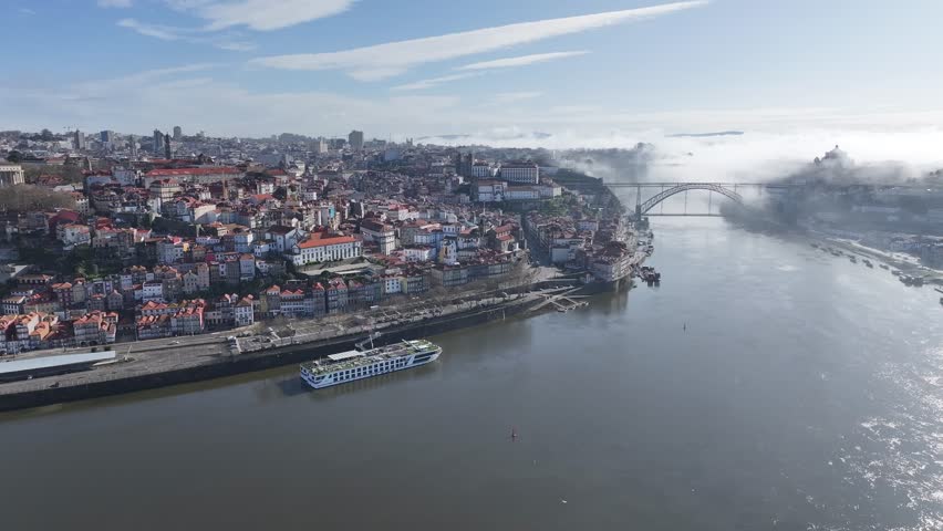 Porto Skyline At Porto In District Of Porto Portugal. Downtown Landscape. Cultural Heritage. Old Town Scenery. Porto Skyline In Portugal. Portugal Skyline. Travel Landscape.