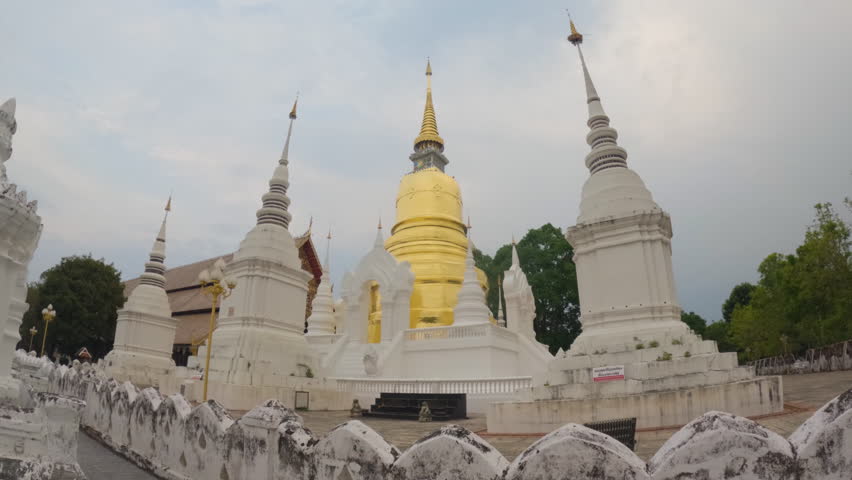 Wat Suan Dok Buddhist Temple Of Chiang Mai, Thailand - Time-lapse