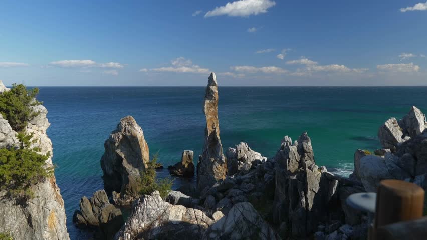 Candle Rock Formation on the Coast of Gangwon Province, South Korea