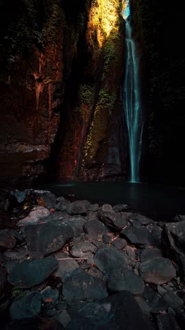 Bali waterfall Sekumpul the highest and most beautiful waterfall Bali Famous landmark and popular travel destination Indonesia 4K