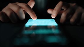 Smart Analytics Concept with Hands Interacting with a Touchscreen Device Surrounded by Digital Interface Elements. Asymptotic smart data analytic. - Powered by Shutterstock - Get 15% off with code: PIKWIZARD15