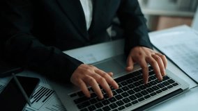 Hands typing on laptop with digital interface showing data analytics, business insights, and performance optimization strategies. Asymptotic smart data analytic. - Powered by Shutterstock - Get 15% off with code: PIKWIZARD15