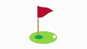 golf flag icon animation illustration  - Powered by Shutterstock - Get 15% off with code: PIKWIZARD15