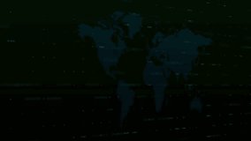 Dark trading screen displaying green red candlesticks, magenta lines and transparent world map grid. Finance, data visualization, digital dashboard, stock market, investment analysis, technology, ui - Powered by Shutterstock - Get 15% off with code: PIKWIZARD15